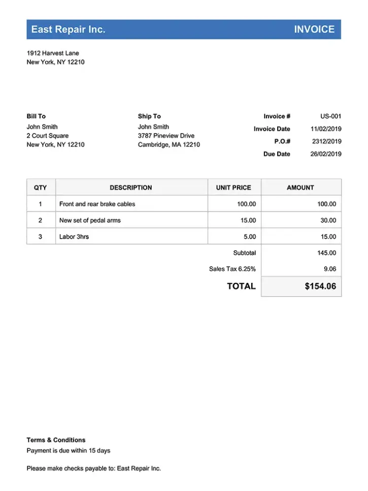 Example Invoice PDF